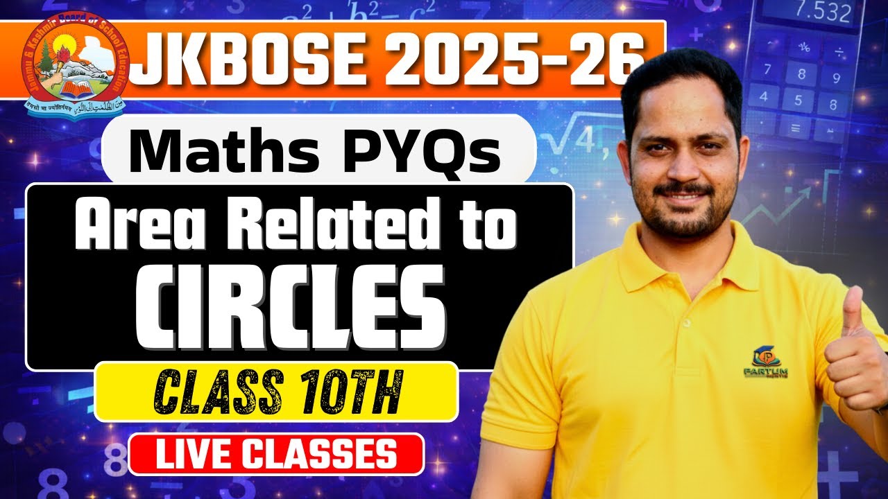 JKBOSE Class 10th MATH | Area Relaied to Circles | One Shot  #jammu #education  #class10