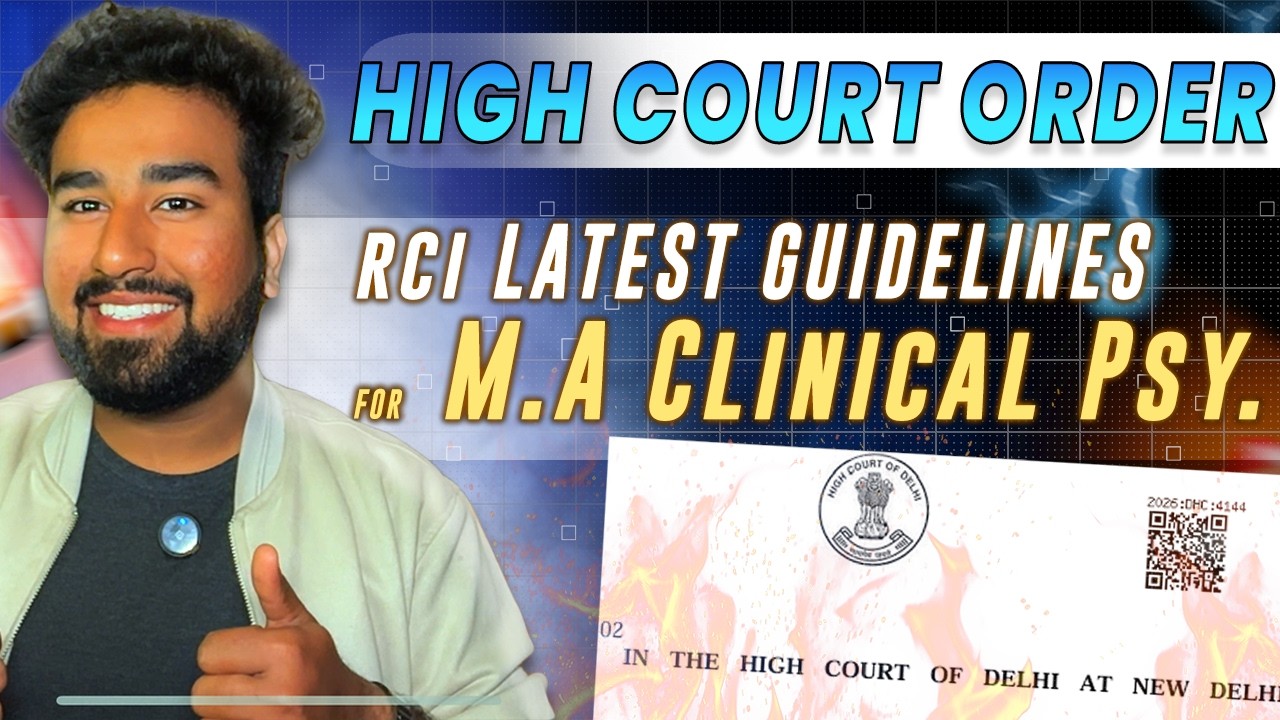 MAJOR VICTORY! Delhi High Court Saves Psychology Students From RCI New Rules 🚨 | M.A Clinical Psych.