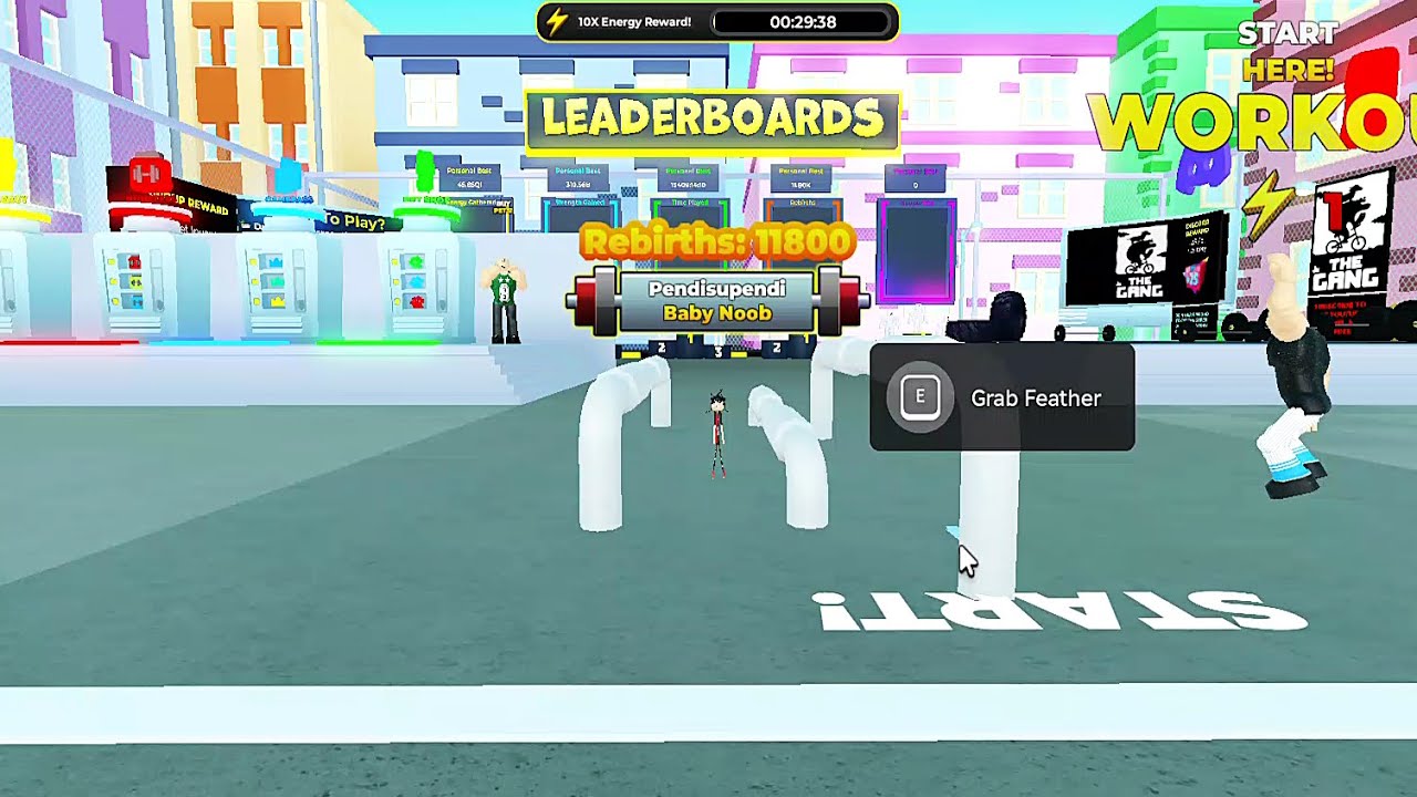 11800th Rebirths and 15x Rebirths in a row in 41 Minutes on Strongman Simulator Roblox