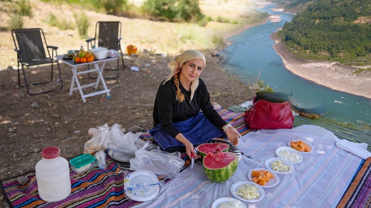 Пикник на природе 😍 и приготовление мяса на гриле 🍖 у реки