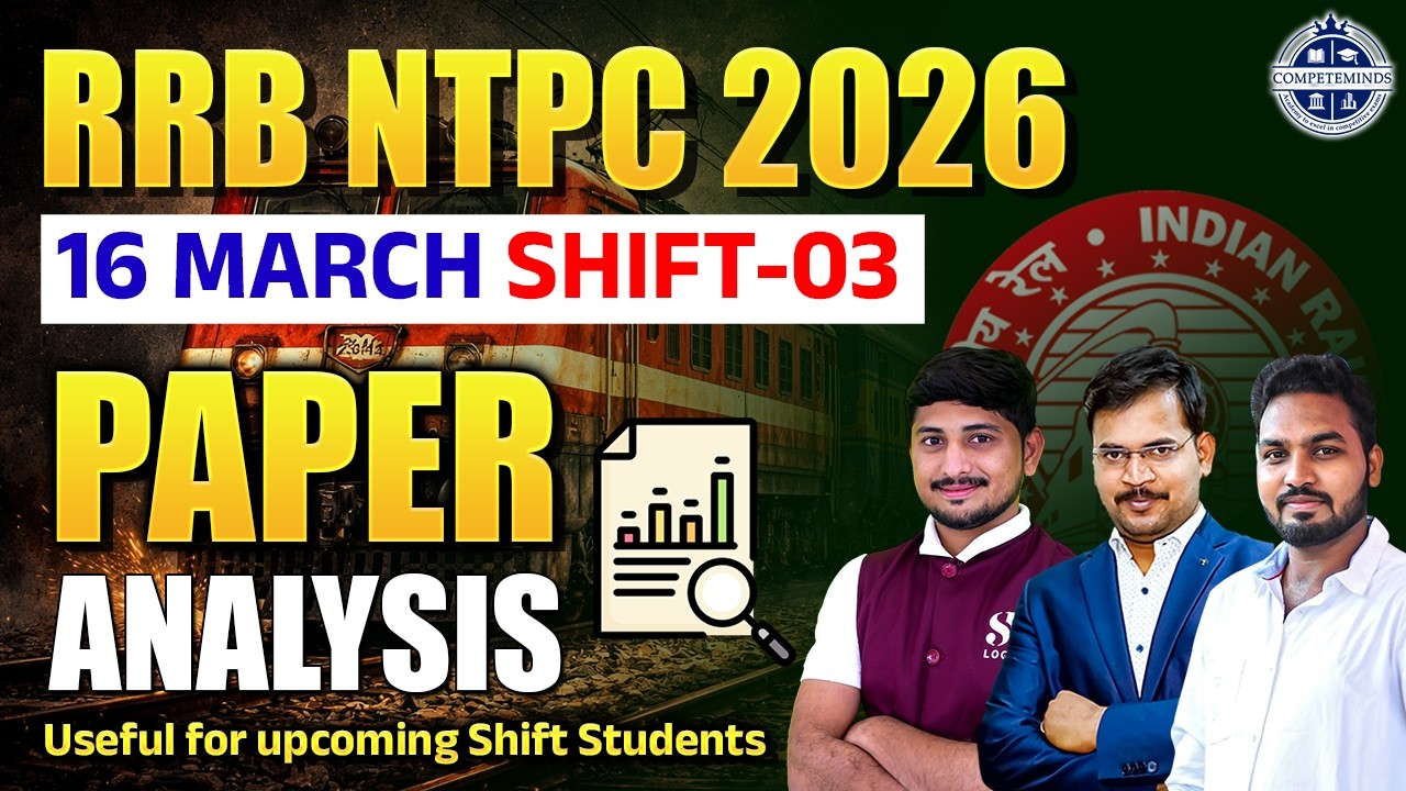 RRB NTPC 2026 | Complete Paper Analysis | Shift 03 | #sivareddylogics #competemindsacademy #rrbntpc