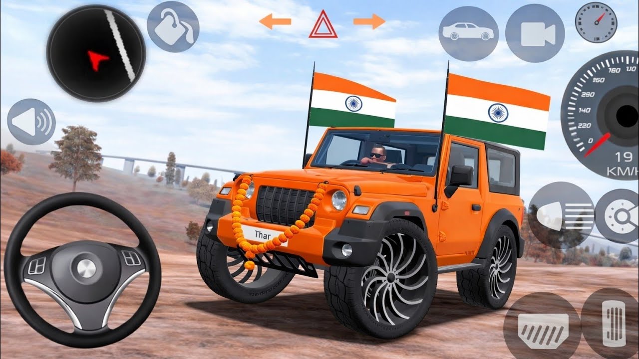 Modified Mahindra Thar Gameplay | Indian Orange Cars Gadi Wala Game | Android 2026