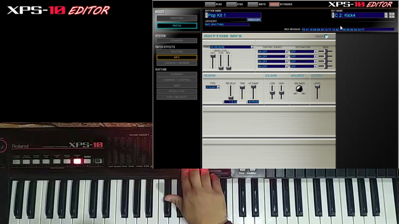 Roland XPS10 - Editando Kit de Bateria (Drum Pad)