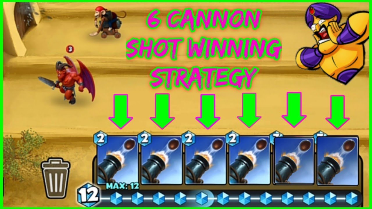 Castle crush - 6 Cannon Shot Card's Winning Strategy! - Castle crush Gameplay