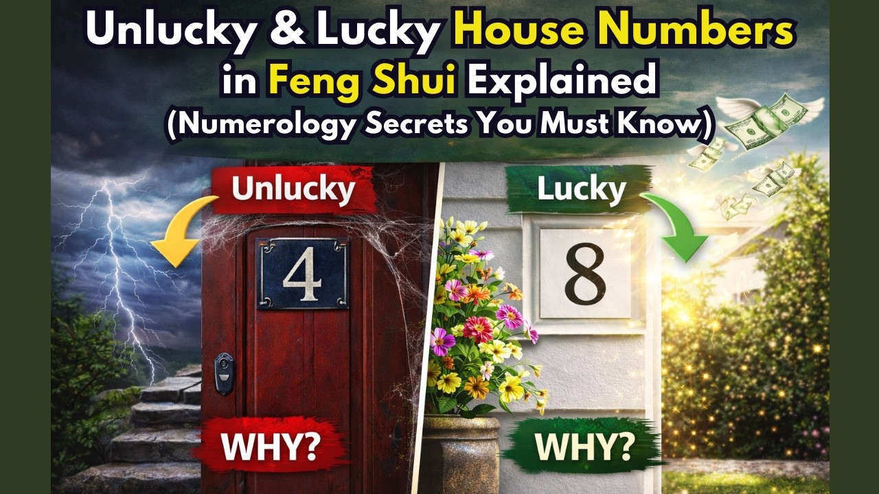 Unlucky & Lucky House Numbers in Feng Shui Explained (Numerology Secrets You Must Know) #luckynumber