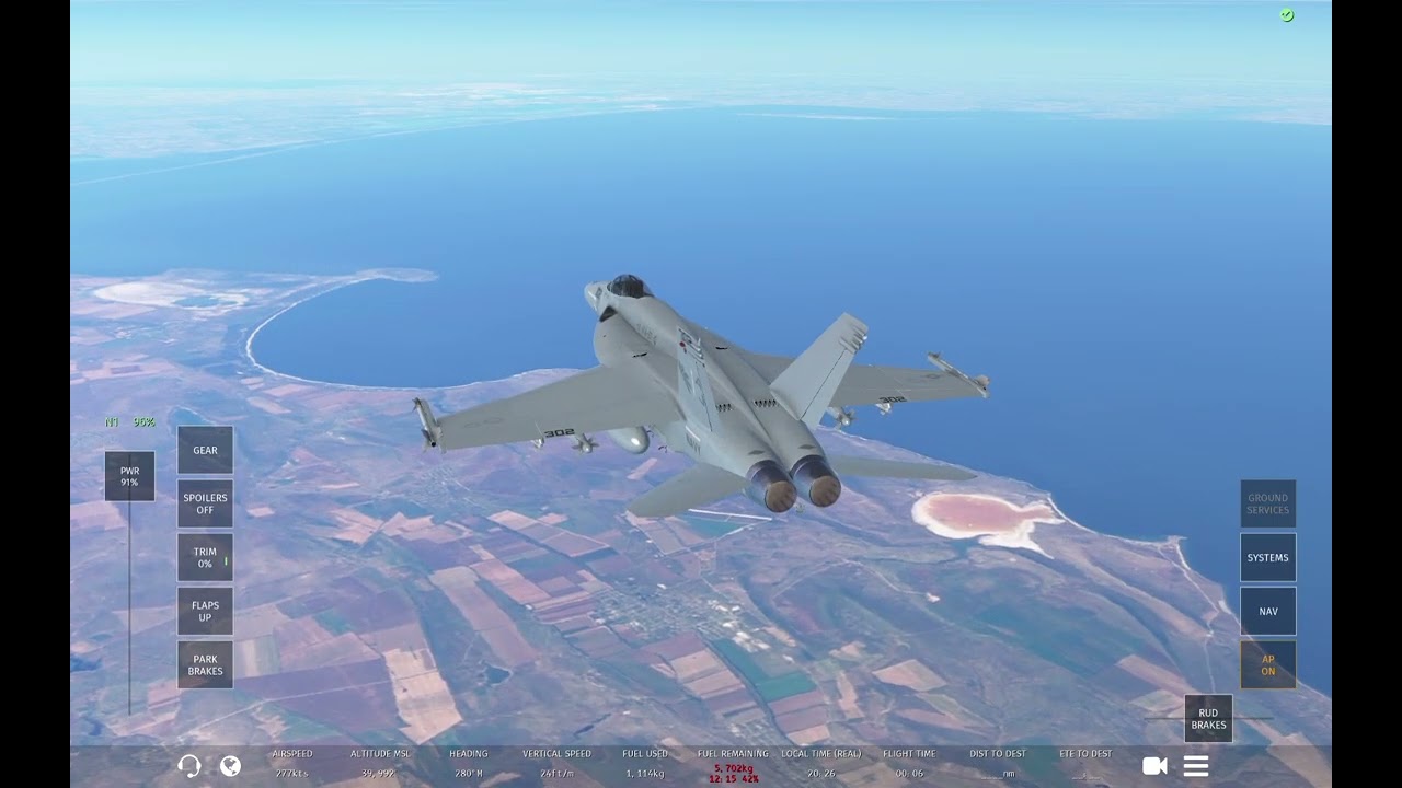 F/A-18E. The Crimean Peninsula on Google Earth. A Krím félsziget a Google Earth-ön. Infinite Flight.