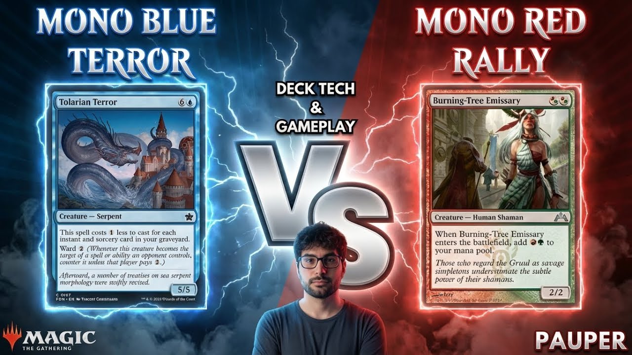 MONO BLUE TERROR contro MONO RED RALLY in PAUPER - DICEMBRE 2025 [DECK TECH & GAMEPLAY] [MTGO]