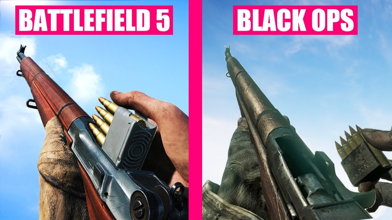 Battlefield 5 vs Call of Duty Black Ops Weapons Comparison