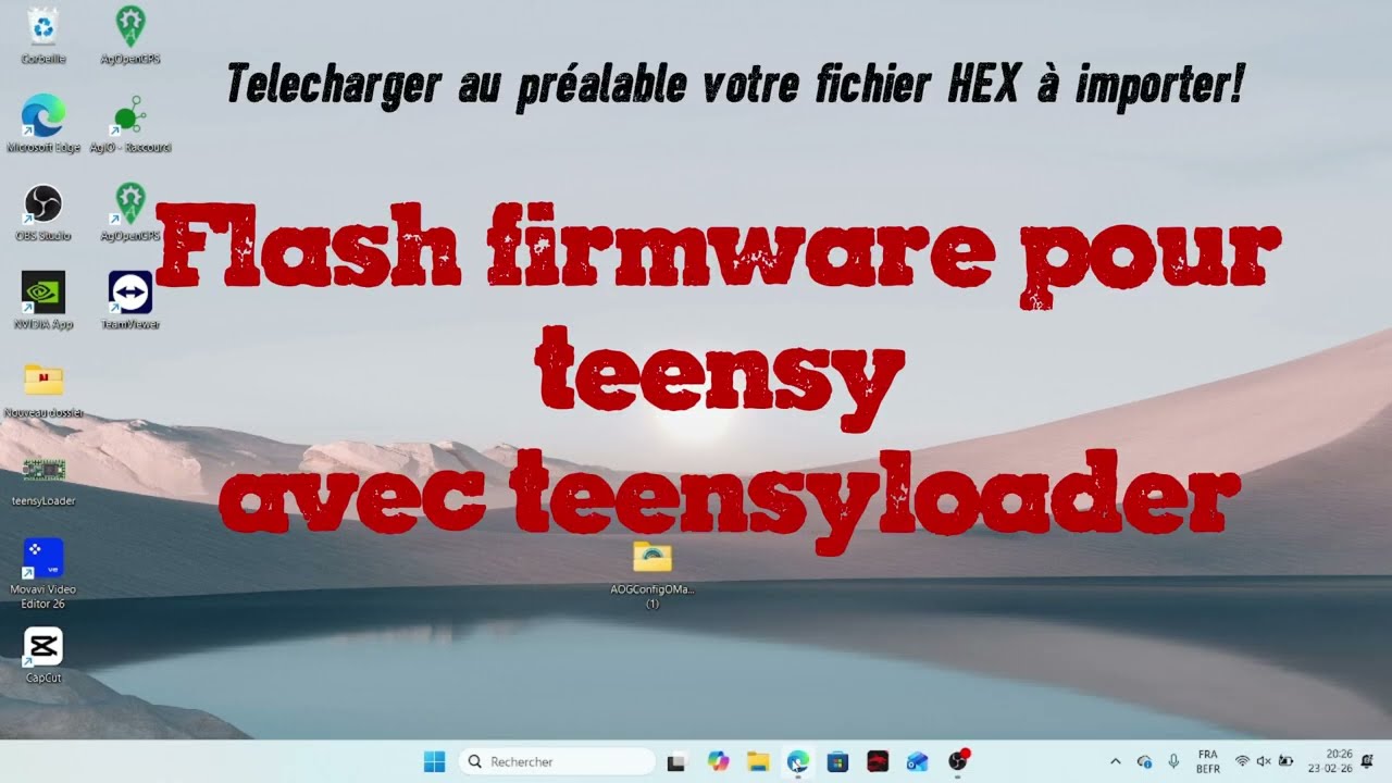 TUTO flash teensy 4.1 AgopenGPS avec teensyloader