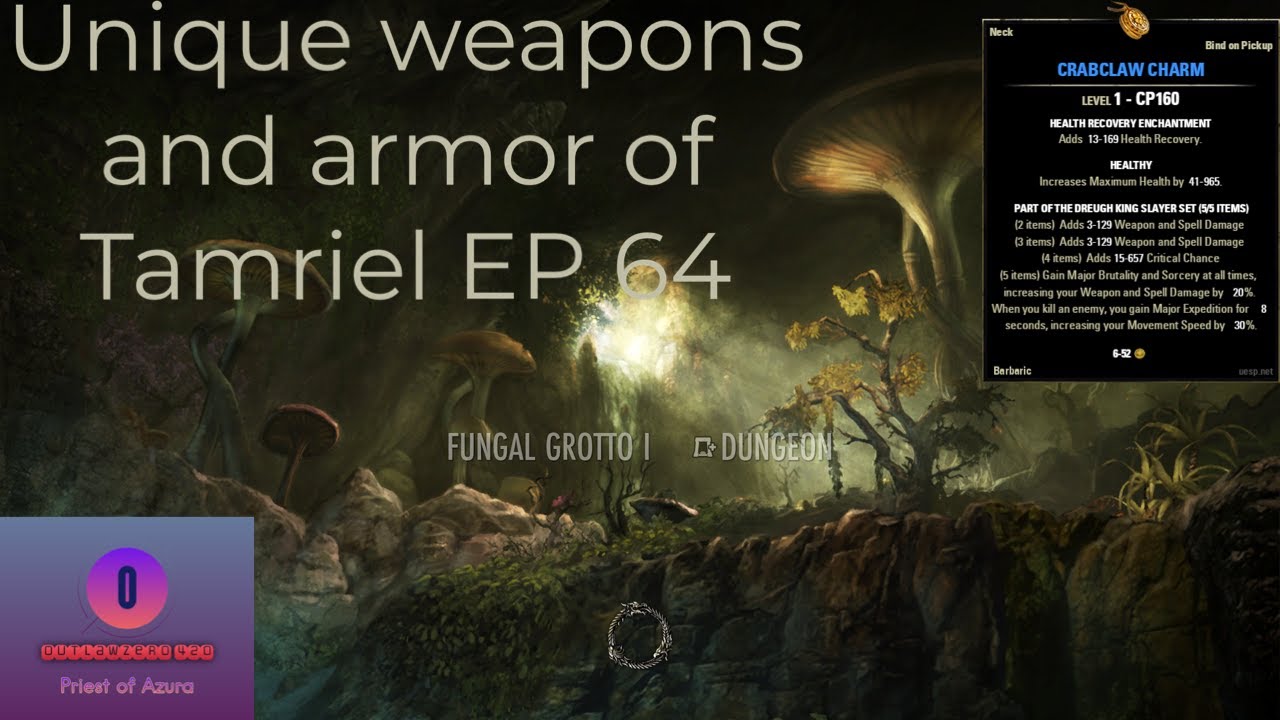 Unique Weapons and Armors of Tamriel EP Crabclaw Charm (The Dreugh king slayer set)