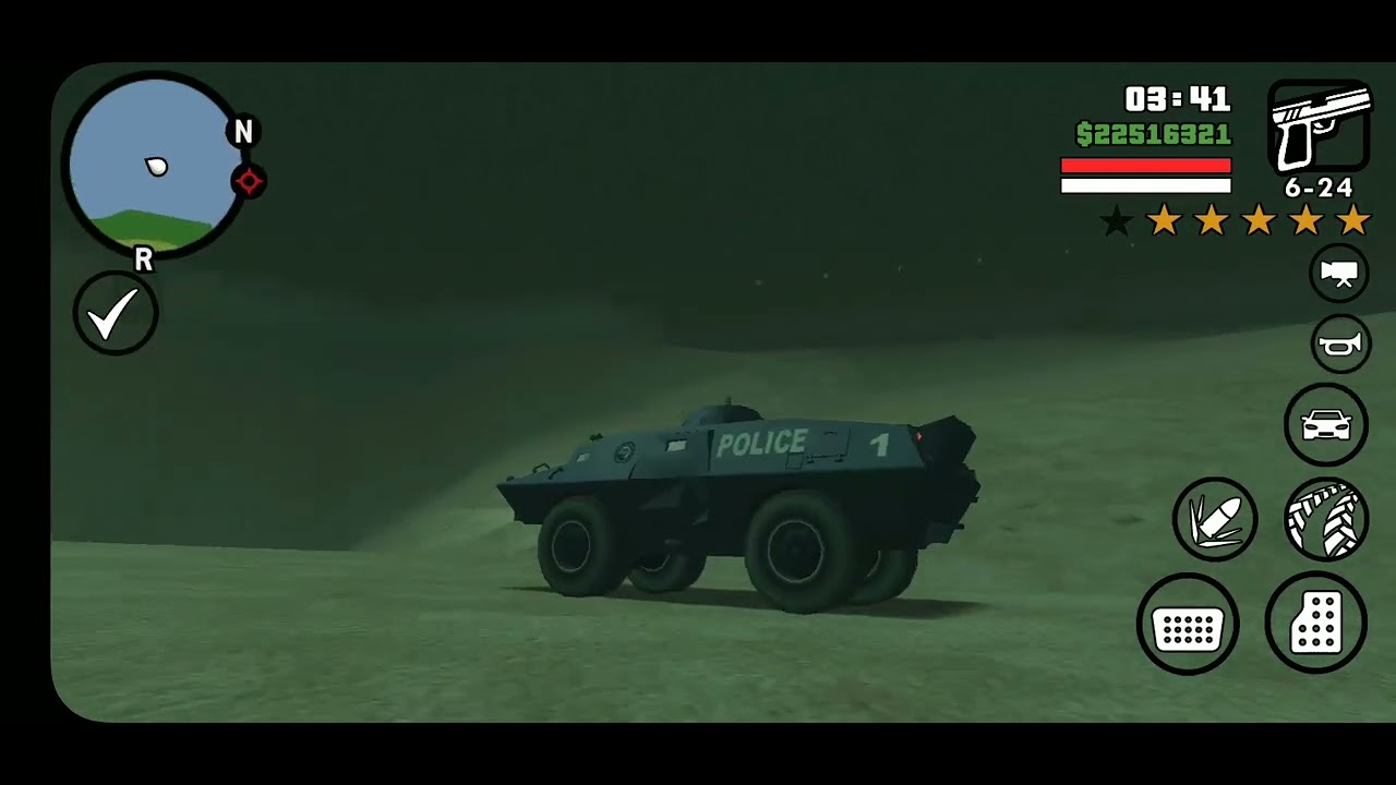 A police water cannon that moves under the sea