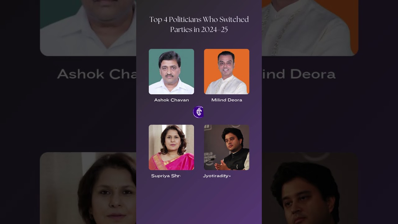 ⚡ Top 5 Politicians Who Switched Parties in 2024&ndash;25#electionchronicle