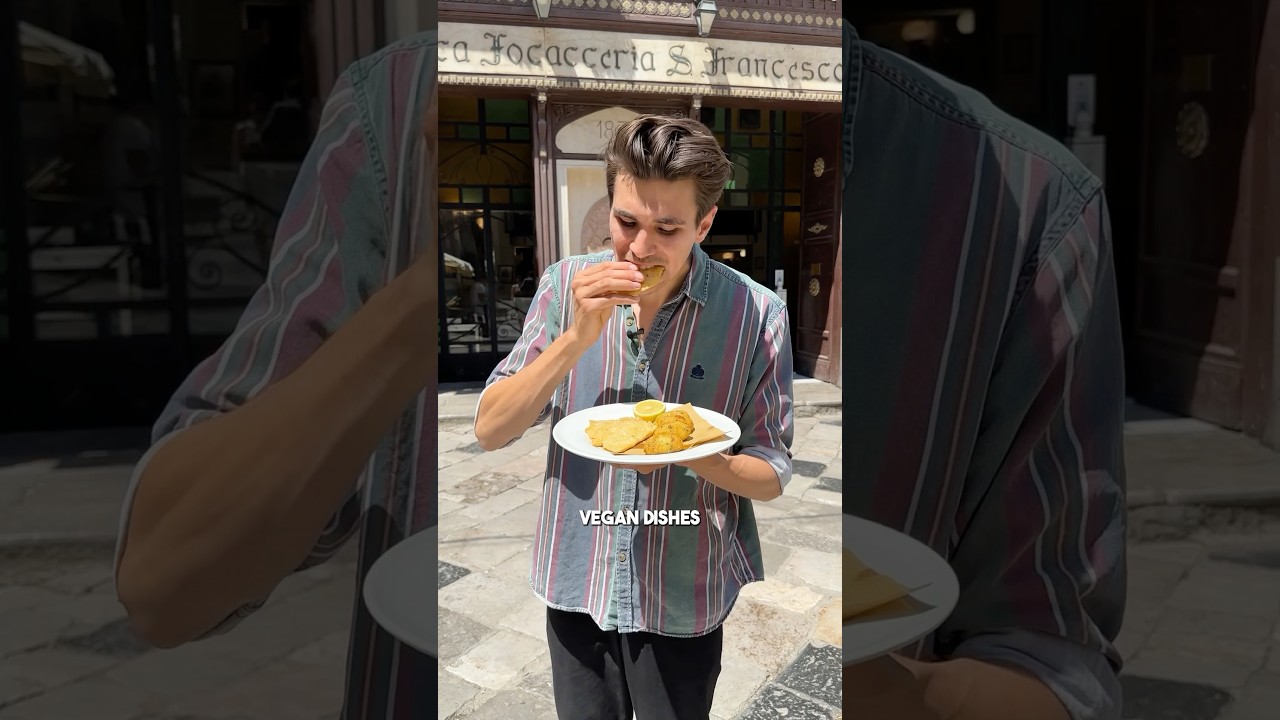 What to eat in Sicily (traditionally vegan) 🇮🇹 Locations in description #shorts