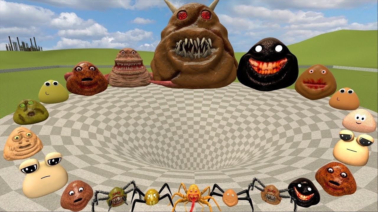 DESTROY ALL ROBLOX 3D POU BOU'S REVENGE FAMILY in FUNNEL Garry's Mod