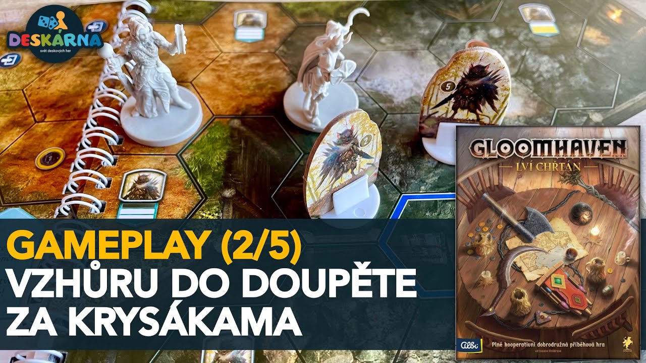 Gloomhaven Lví chřtán [GAMEPLAY 2/5] Unavení a hladoví hrdinové se vydávají do doupěte Krysáků