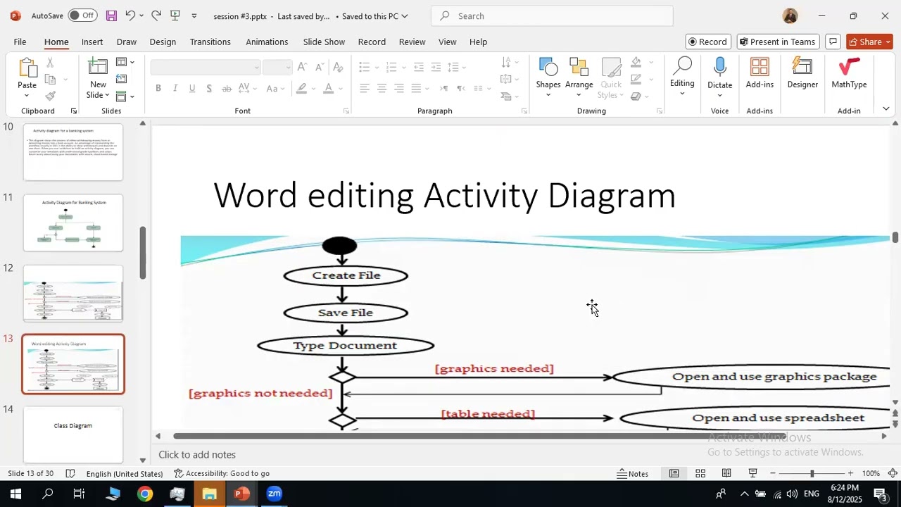 Activity Diagram (continue..), Class Diagram and Sequence Diagram