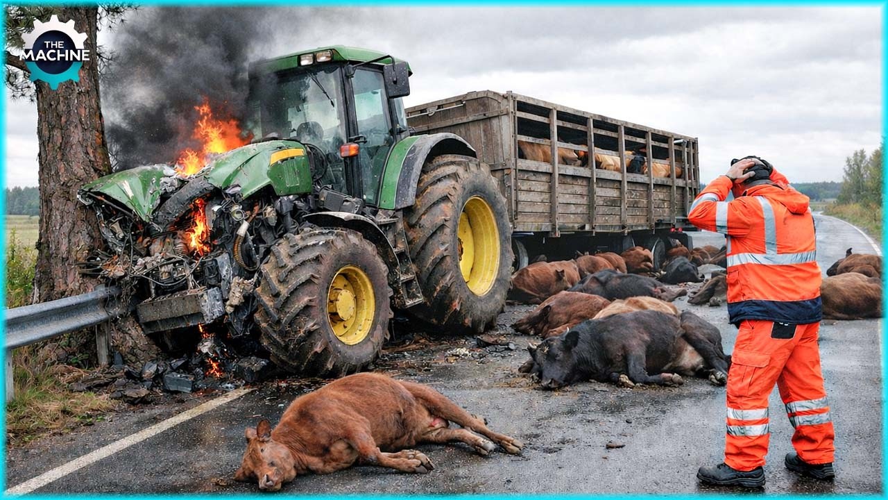 Dangerous Transport 9million of Cows & Heavy Tractors | Heavy Machinery