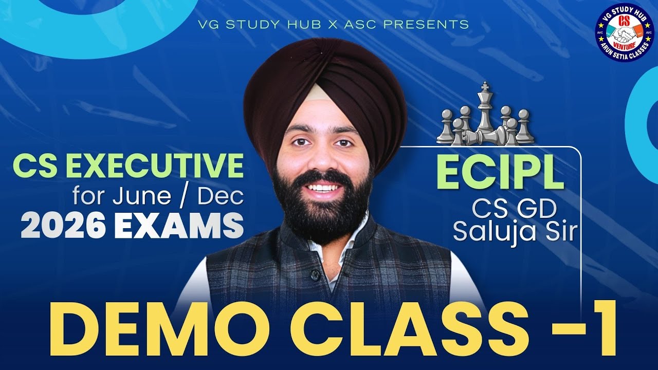 🔴ECIPL with GD Sir 🔴|  Demo Class - 1🔴 June/Dec 2026📕 | #vgstudyhub