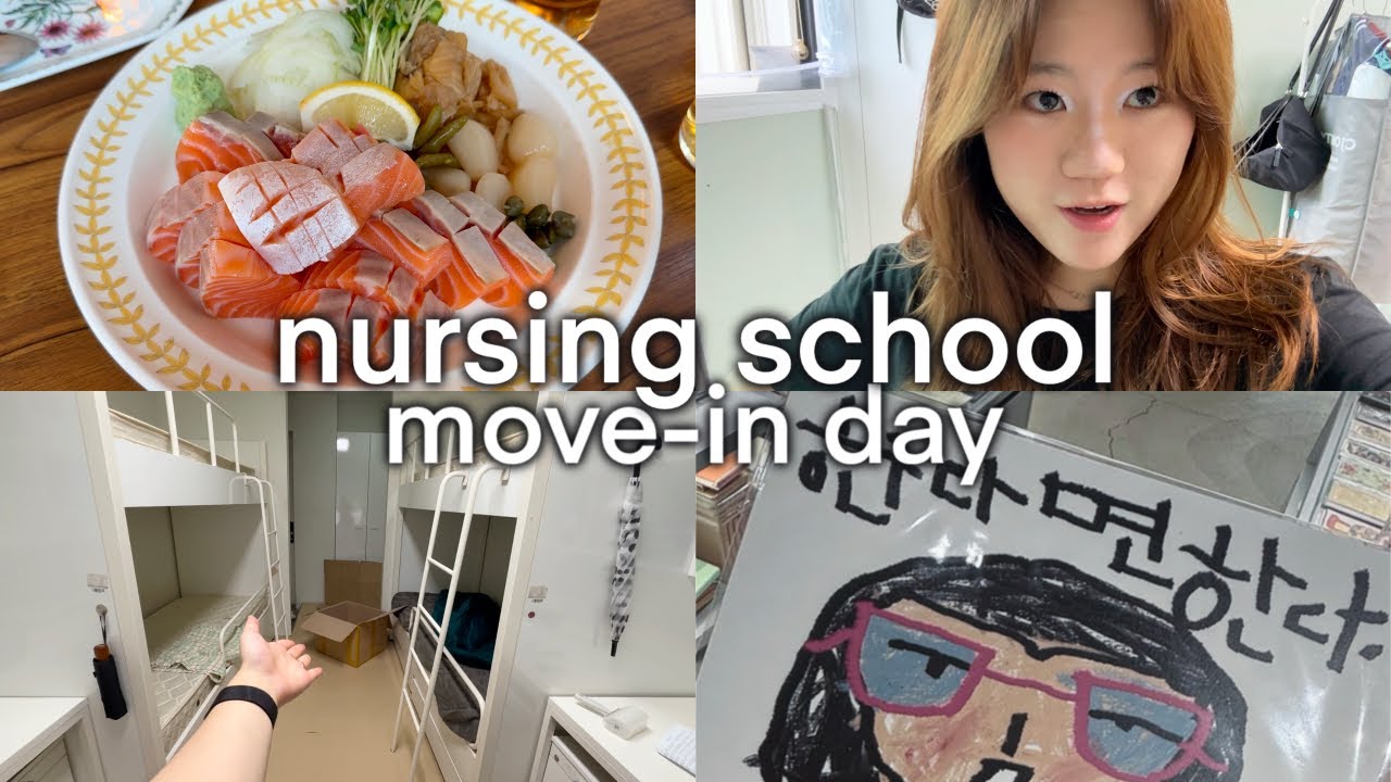 dorm move in day: productive last week of summer, back to school prep, nursing school in Korea