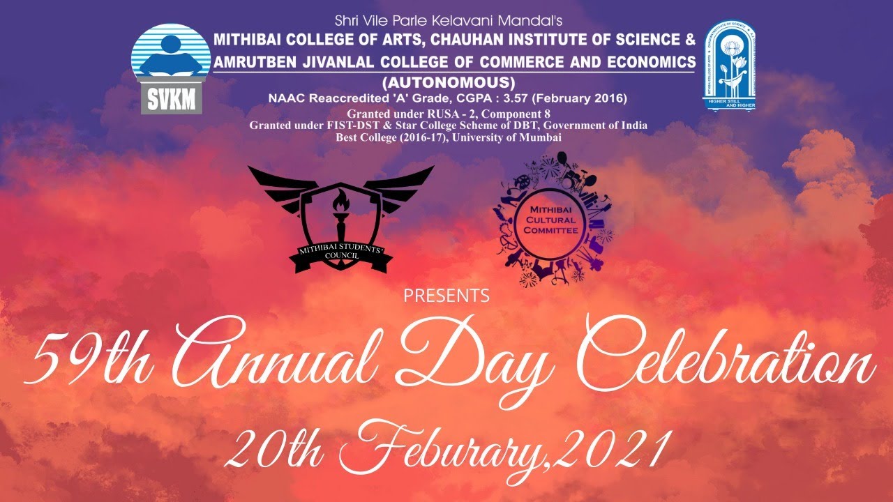Mithibai College Autonomous 59th Annual Day Celebration (Cultural Evening)