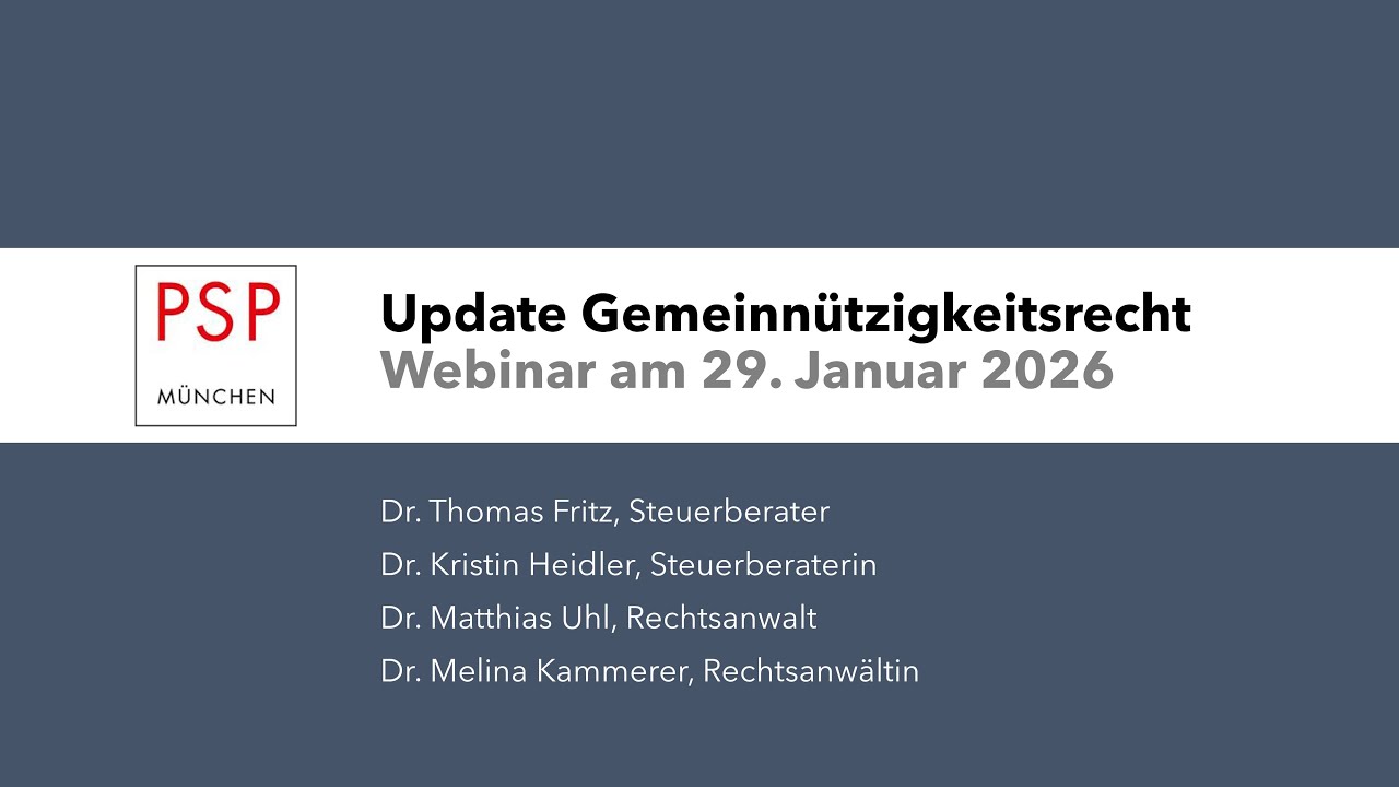 Update Gemeinnützigkeitsrecht