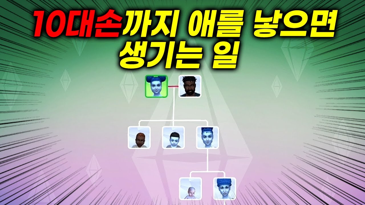 심즈에서 10대손까지 애를 낳으면 생기는 일 【1화】