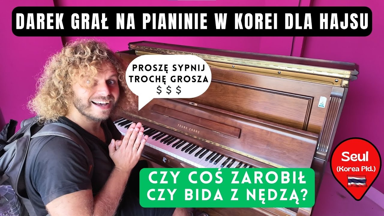 [90] Zabrakło nam pieniędzy, więc Darek zaczął grać na pianinie 🇰🇷 🥬 Kamperem przez świat🚐 z Psem🐕&zwj;🦺