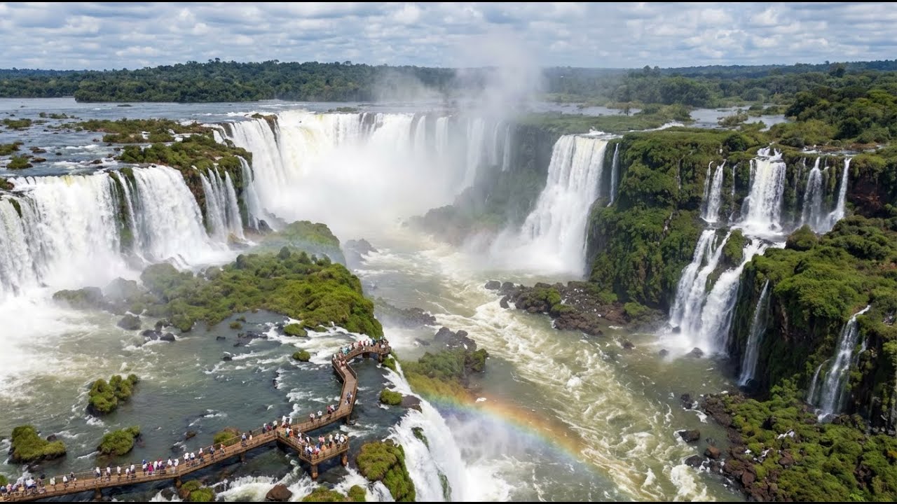 1 Hora de Sonidos de las Cataratas del Iguazú para Dormir y Relajarse 🌧️