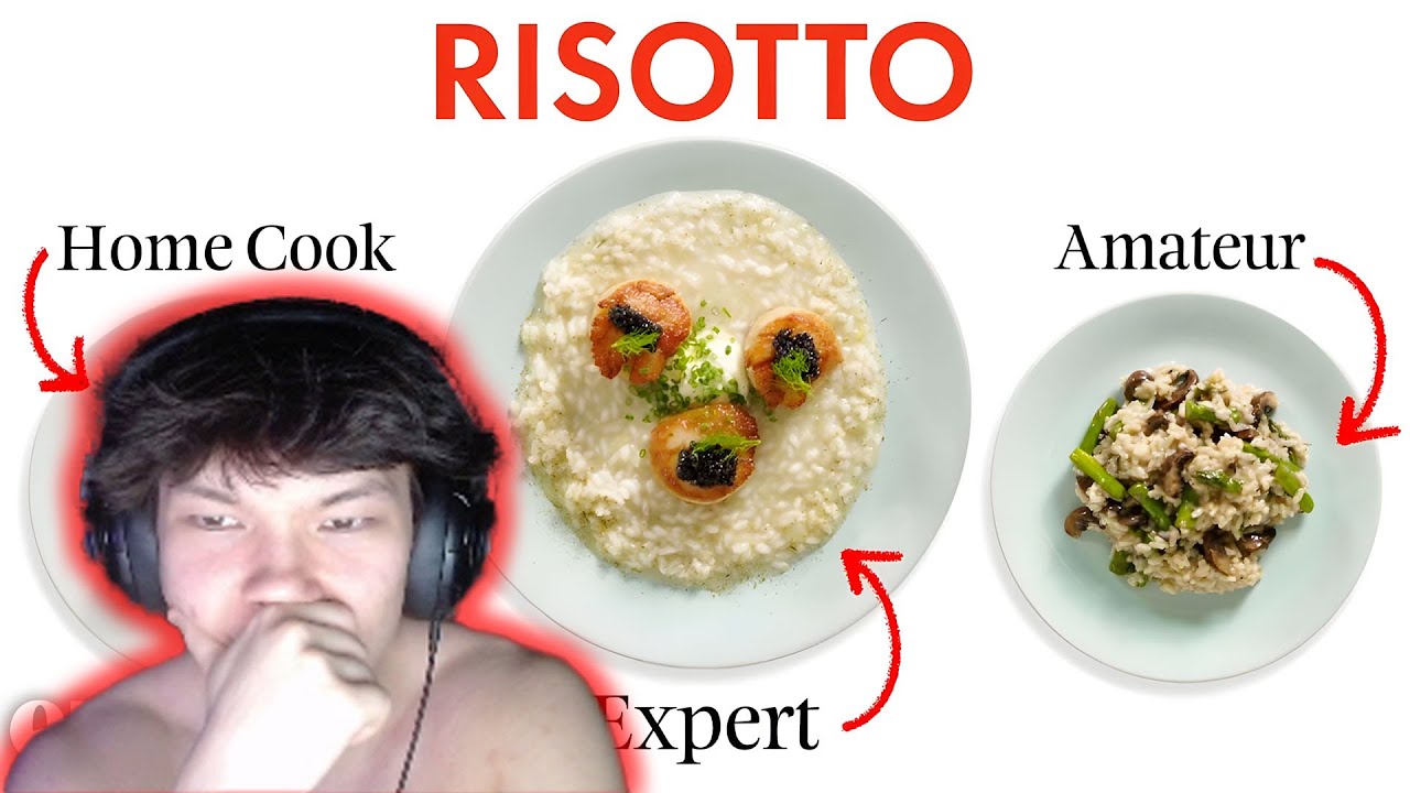 Sinatraa Reacts to 4 Levels of Risotto: Amateur to Food Scientist | Epicurious