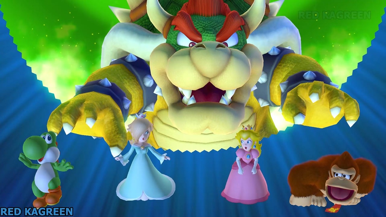Mario Party 10 Chaos Castle - Yoshi Donkey Kong Rosalina Peach (Minigame)