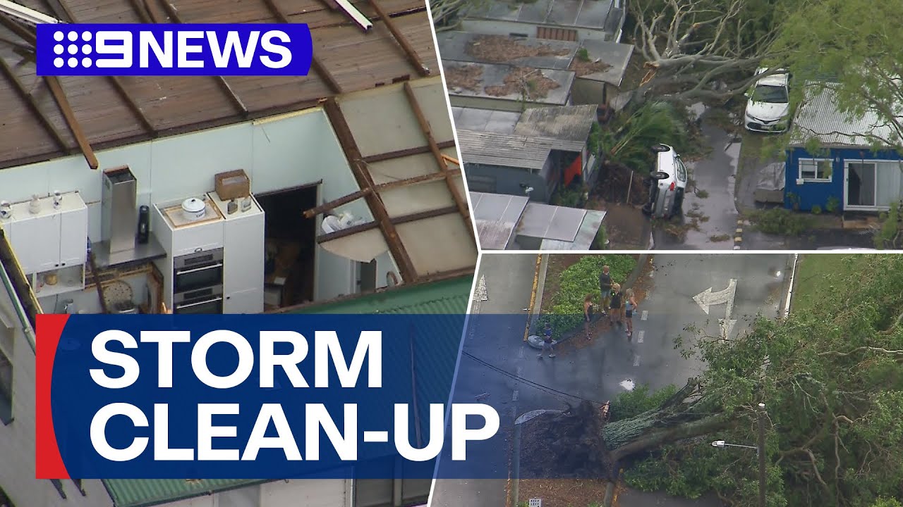 South east Queensland picks up the pieces after severe storms | 9 News Australia