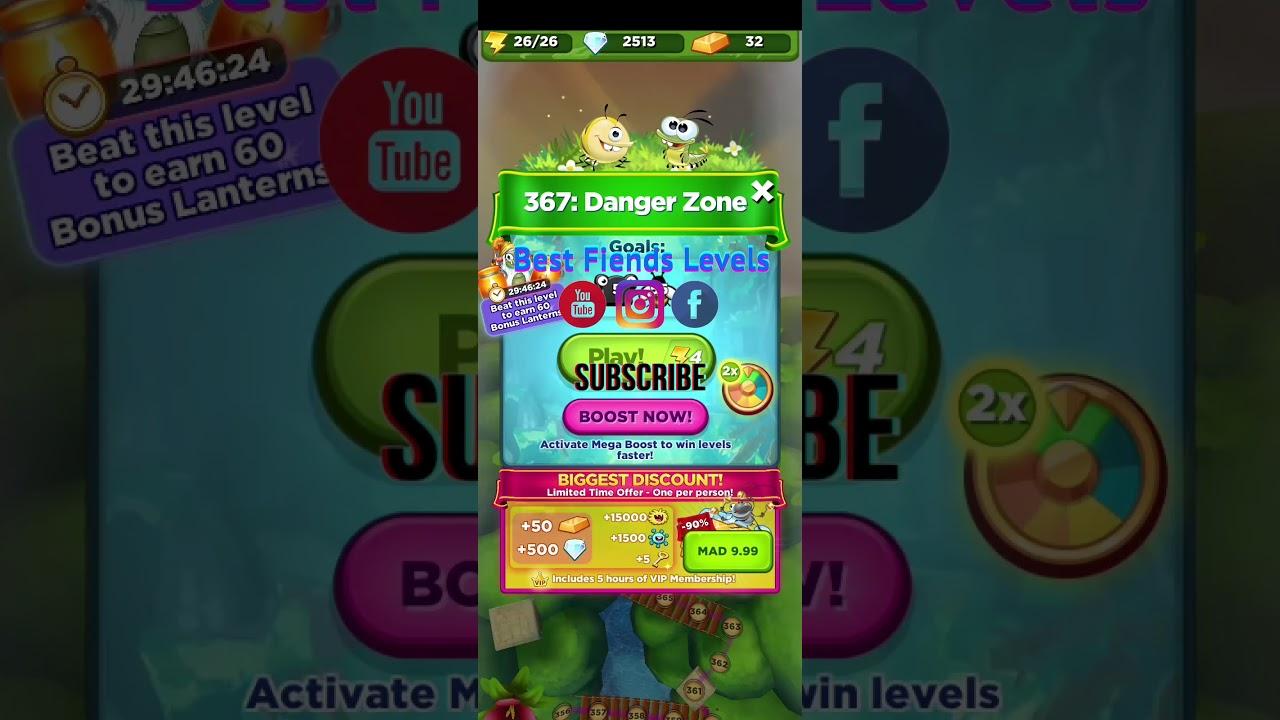 Best Fiends Level 367 Danger Zone