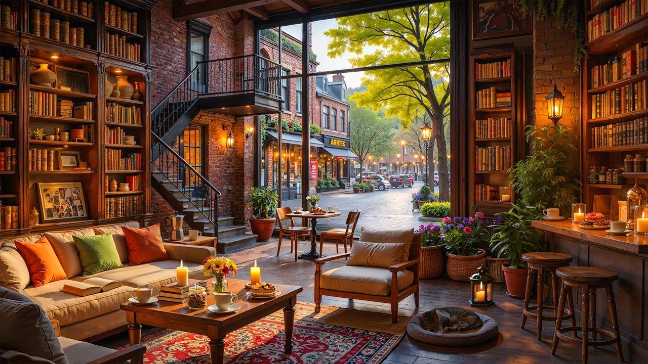 Smooth Spring Book Caf&eacute; Jazz ☕ Gentle Jazz Piano for a Beautiful and Cozy Morning Setting