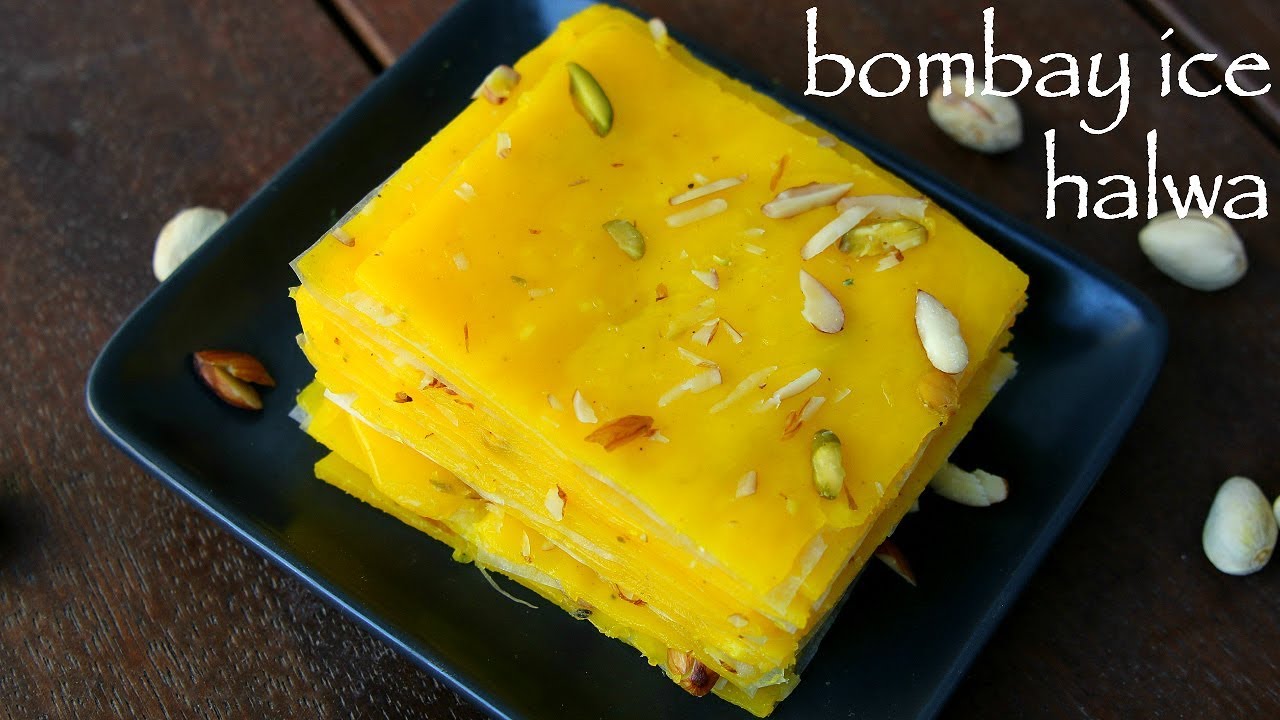 ice halwa recipe | बॉम्बे आइस हलवा रेसीपी | bombay ice halwa | mumbai halwa or mahim halwa