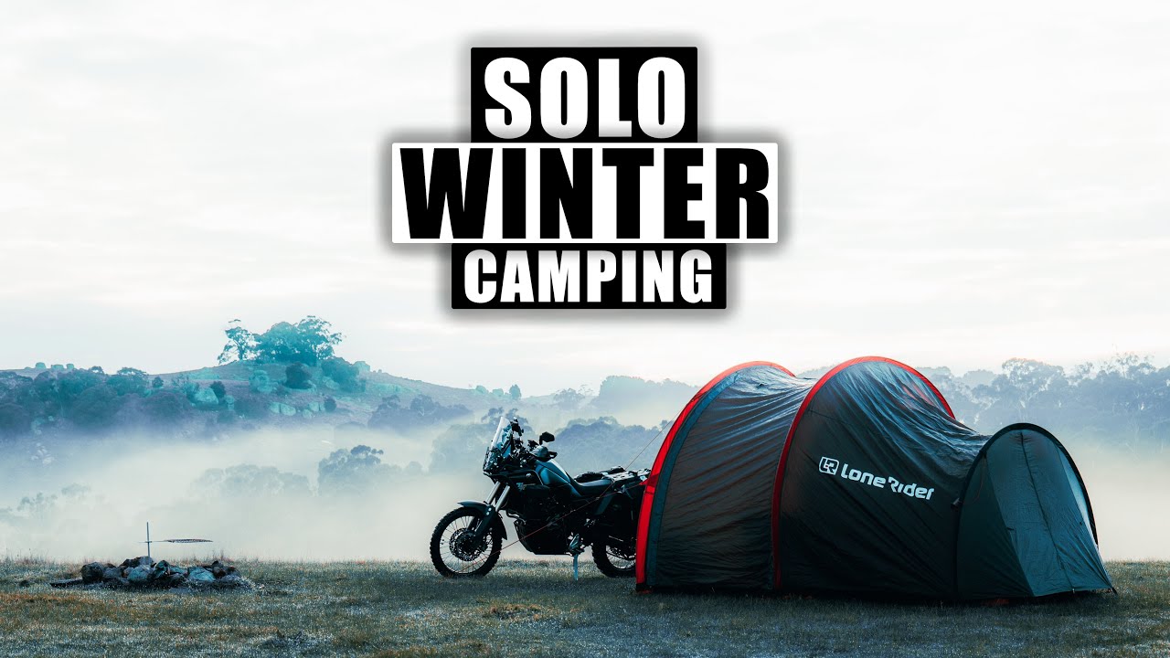 Solo Winter Camping from my Motorcycle | Motovlog
