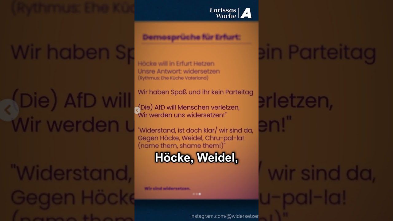 &bdquo;Wir haben Spa&szlig; und ihr keinen Parteitag&ldquo; #afd #erfurt #widersetzen