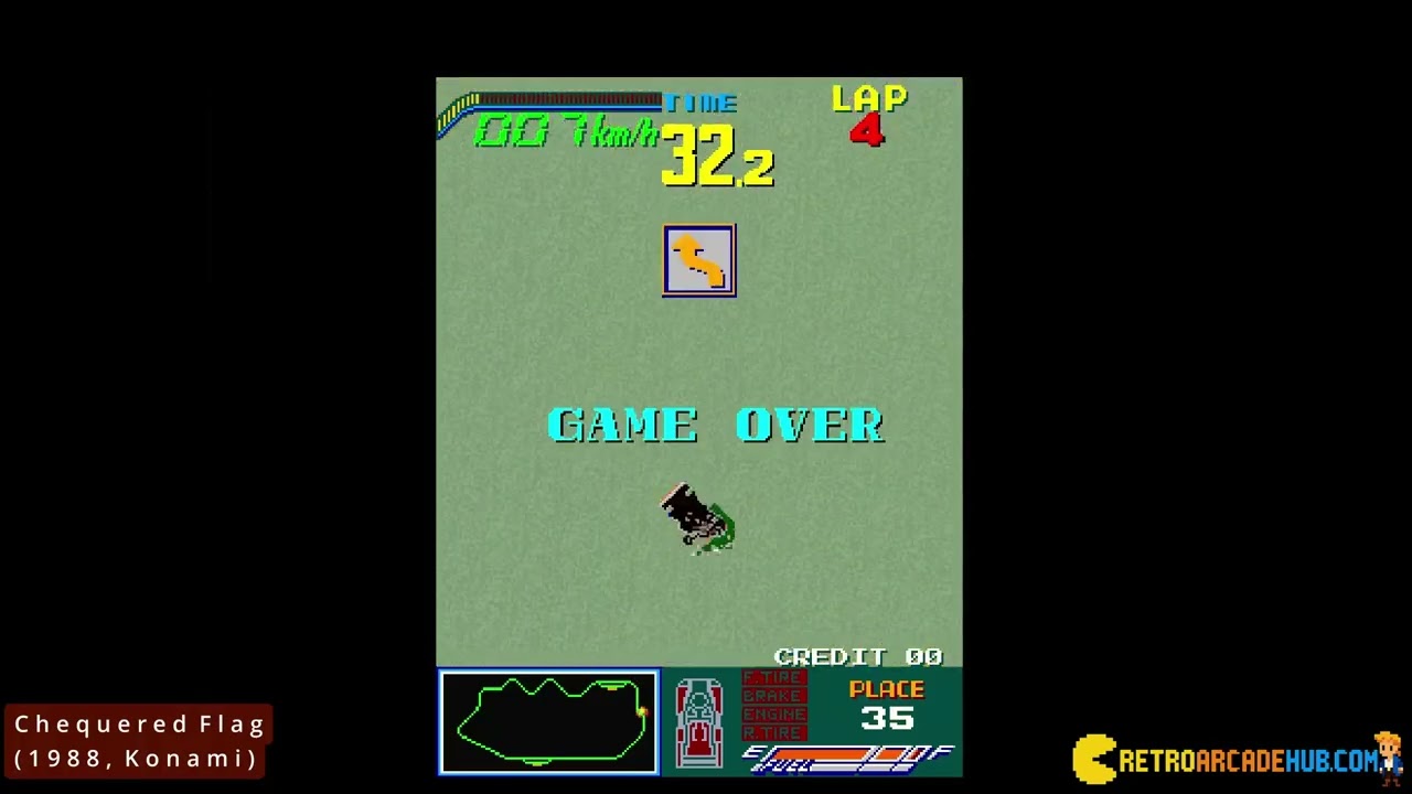 Chequered Flag (1988, Konami) for ARCADE