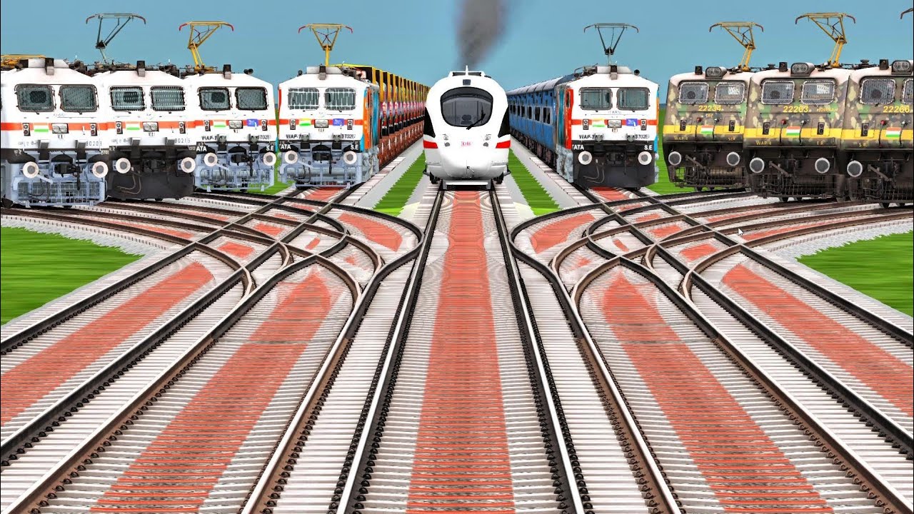 🔥 High-Voltage WAG-7 Storming the Broken Rails⚡ WAG-7 Mega Crossing Scene on Twisted Bumpy Track