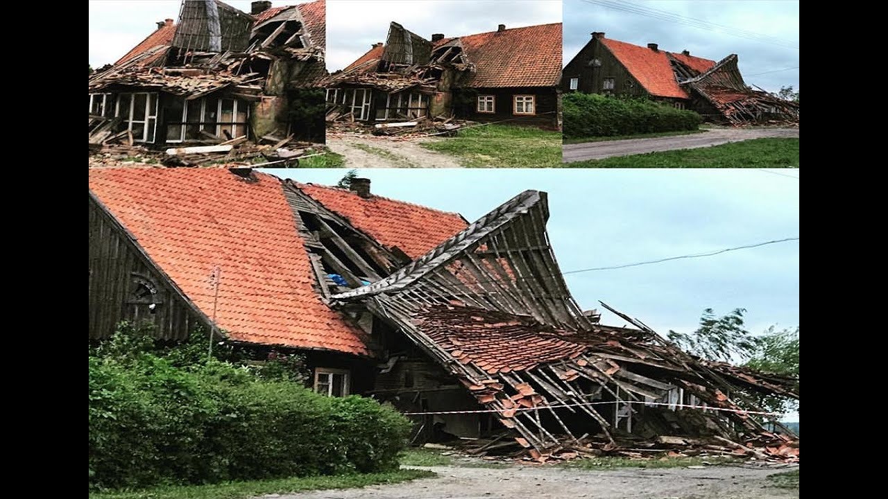 Runął zabytkowy podcień w Izbiskach. Kolejny dom podcieniowy w ruinie - 31.05.2017