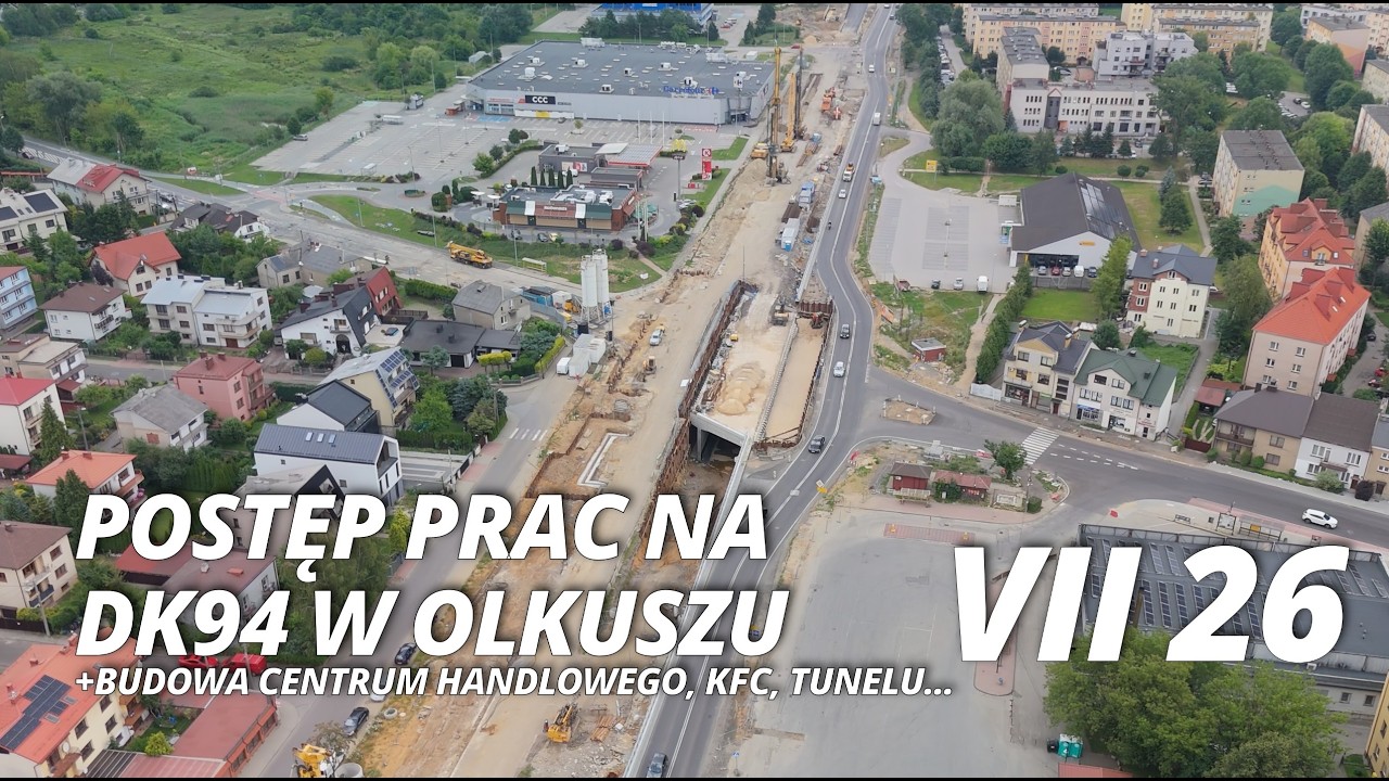 Jak przebiega budowa DK94 w Olkuszu? Relacja z DRONA.