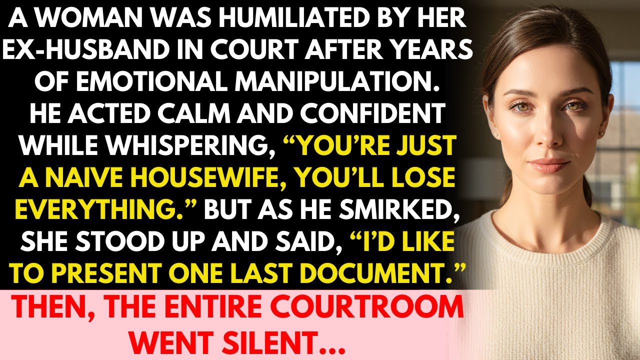 Her ex-husband tried to trick her in court, but then she showed something he never expected…