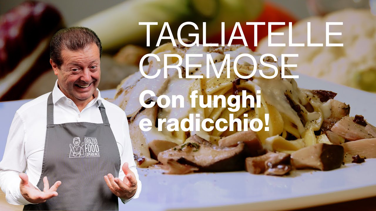 TAGLIATELLE CON FUNGHI E RADICCHIO - SAPORITE E IRRESISTIBILI! 😍🍝