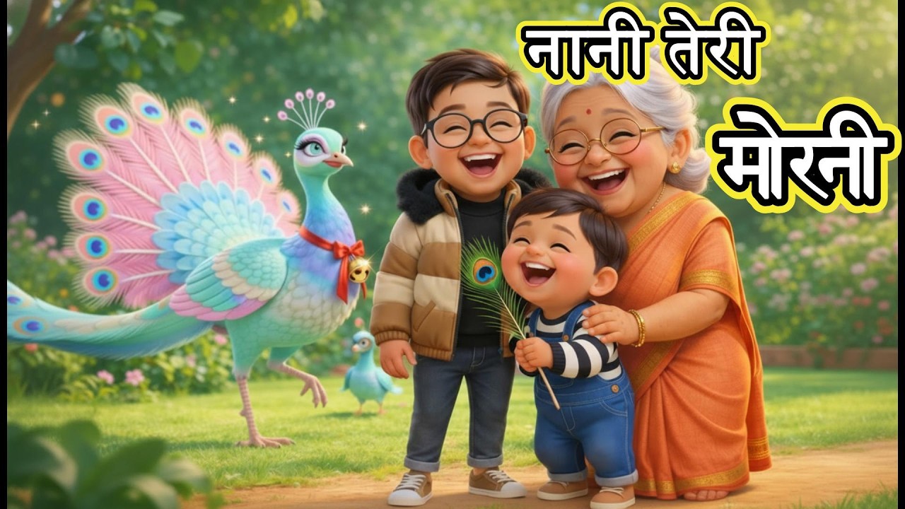 Nani Teri Morni Ko Mor Le Gaye | नानी तेरी मोरनी | Hindi Rhymes for Kids | Adbhut Adamya Toons