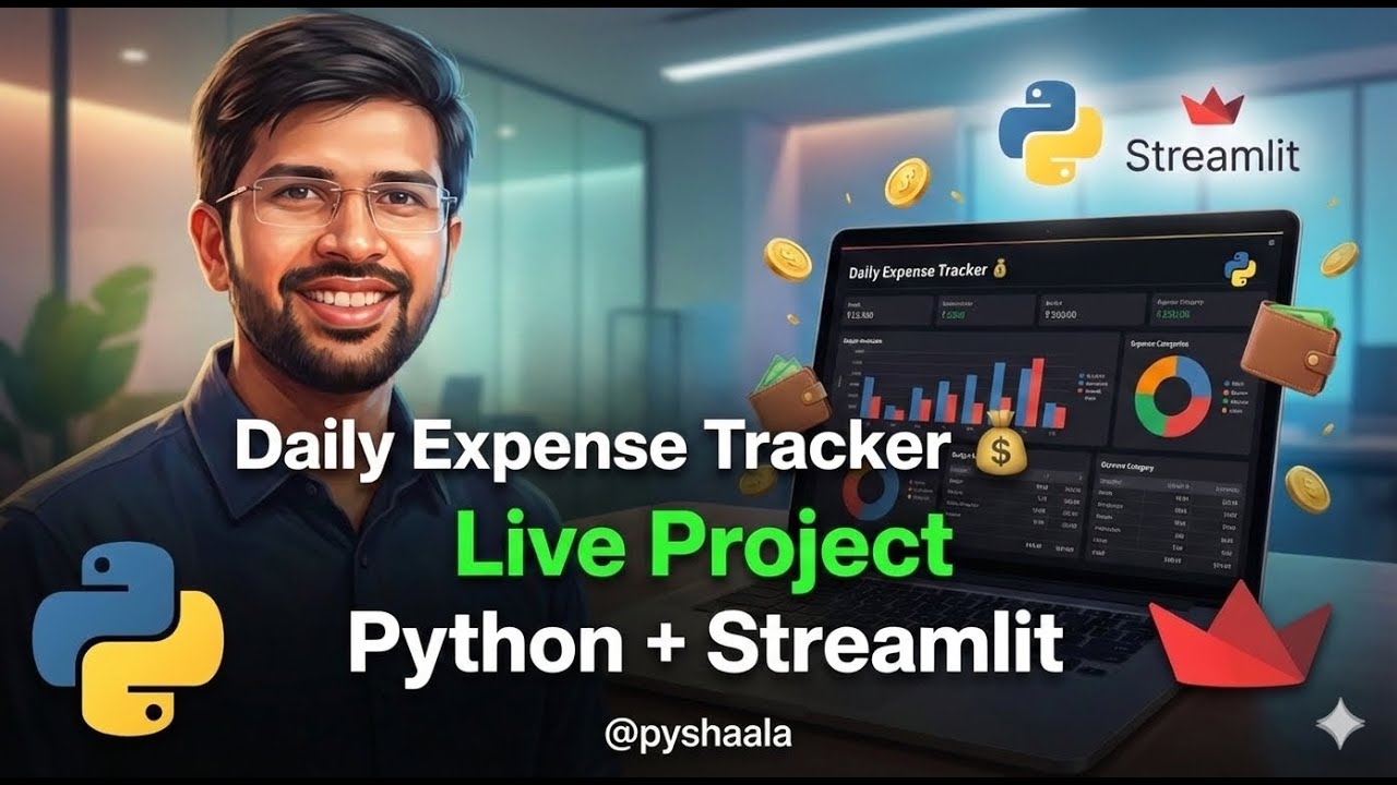 Daily Expense Tracker App in Python 💰 | Live Project with Streamlit #pythonprojects #pyshaala