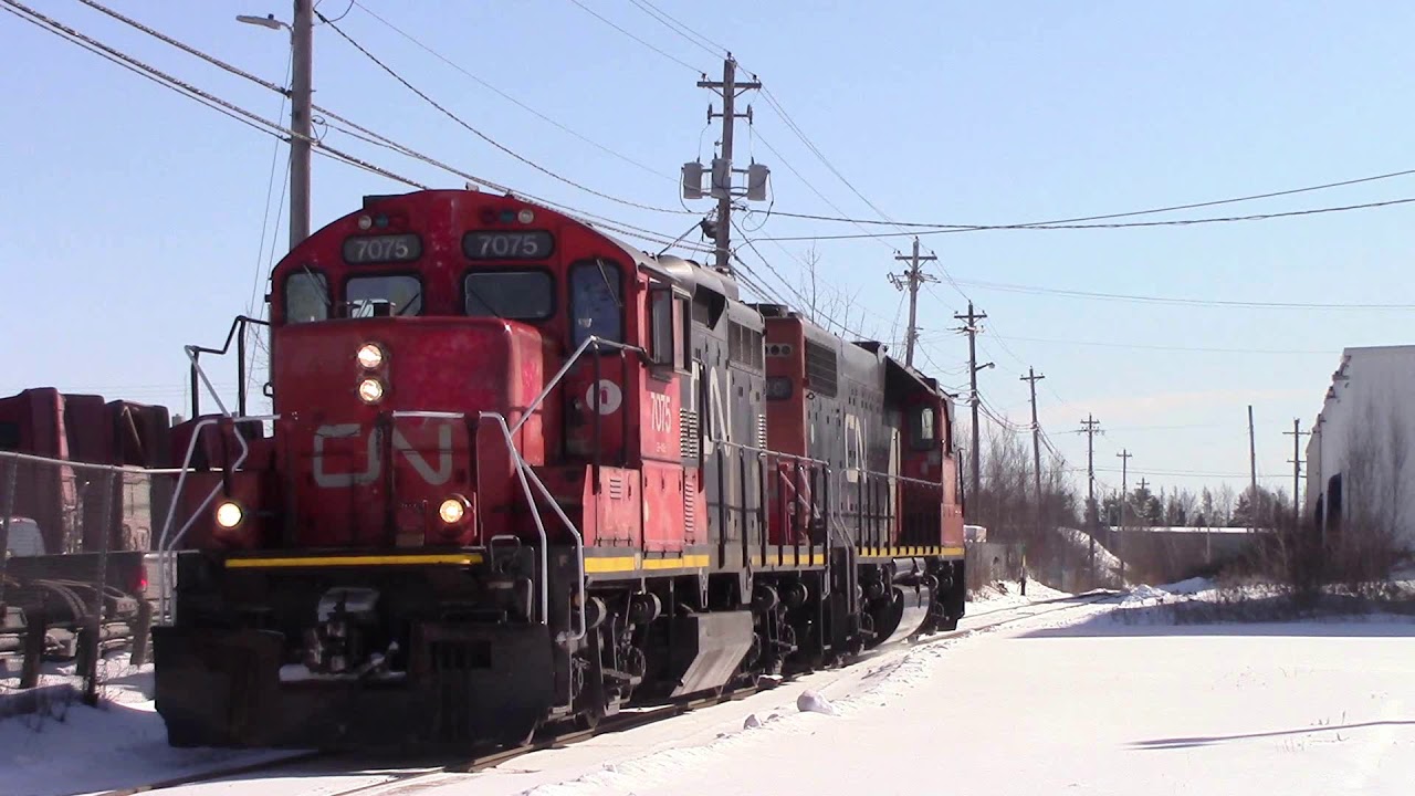 GP9 Geep Working CN Local Train 537 at the Moncton Industrial Park - Franklin Spur