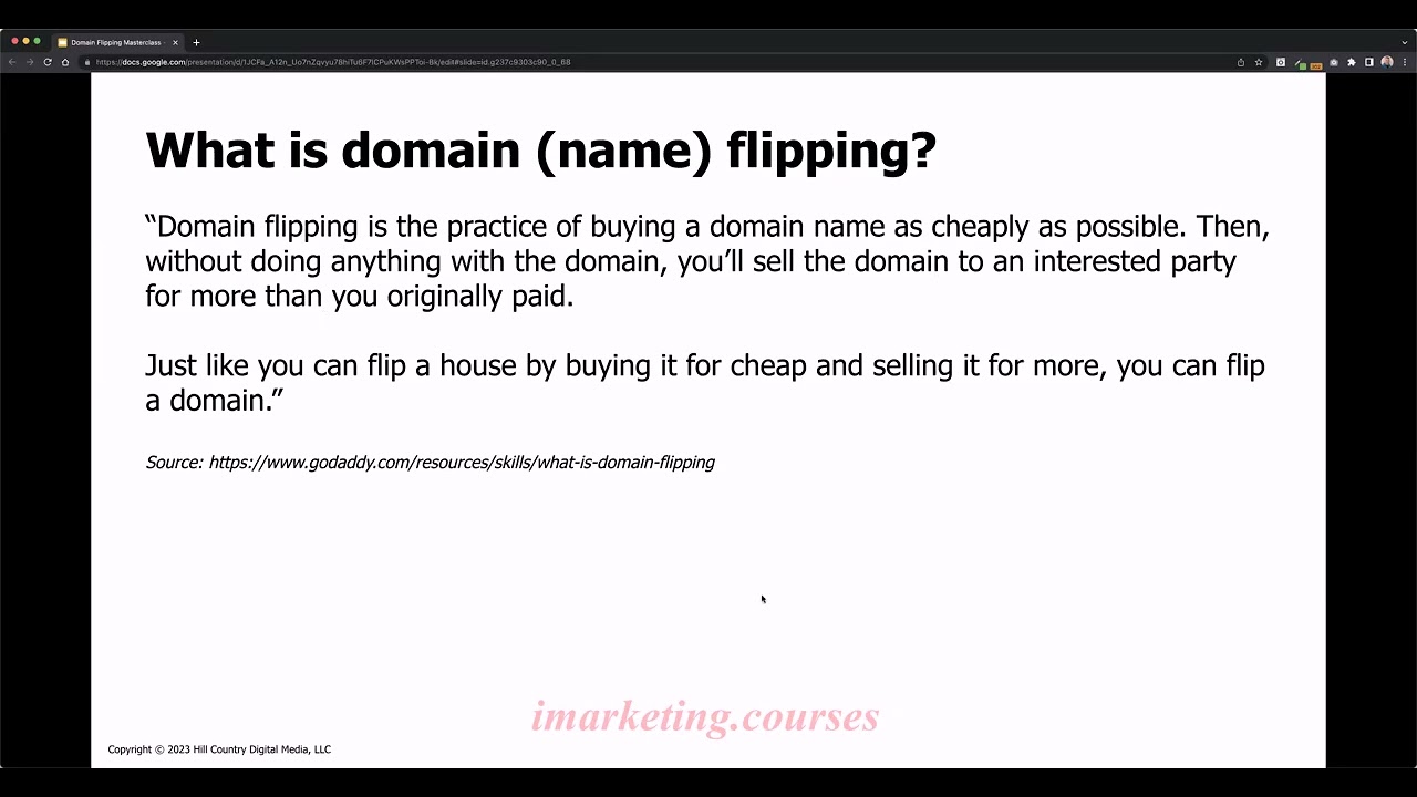 Domain Flipping Masterclass