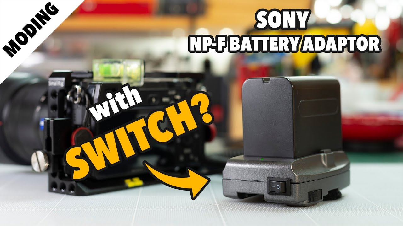 Easily add a switch to a cheap Sony NP-F (L-Series) Battery Adaptor