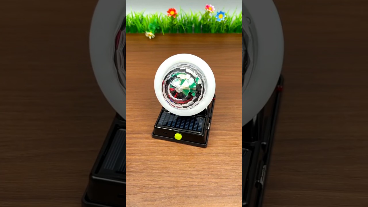 Solar-Powered Colorful Magic Ball Light RgbHome Party Atmosphere Colorful Light 🌐 #rainbowlight