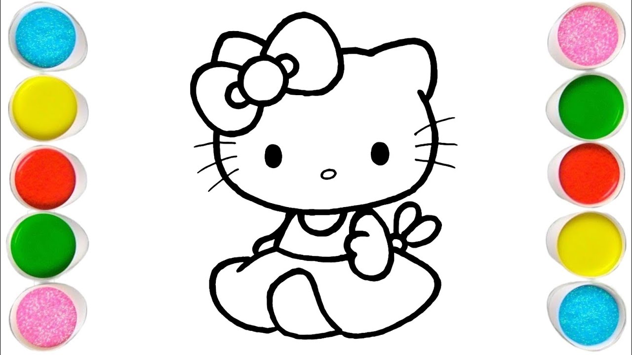 Beautiful Hello Kitty Drawing, Painting and Coloring For Kids and Toddlers_ How to Draw Hello Kitty