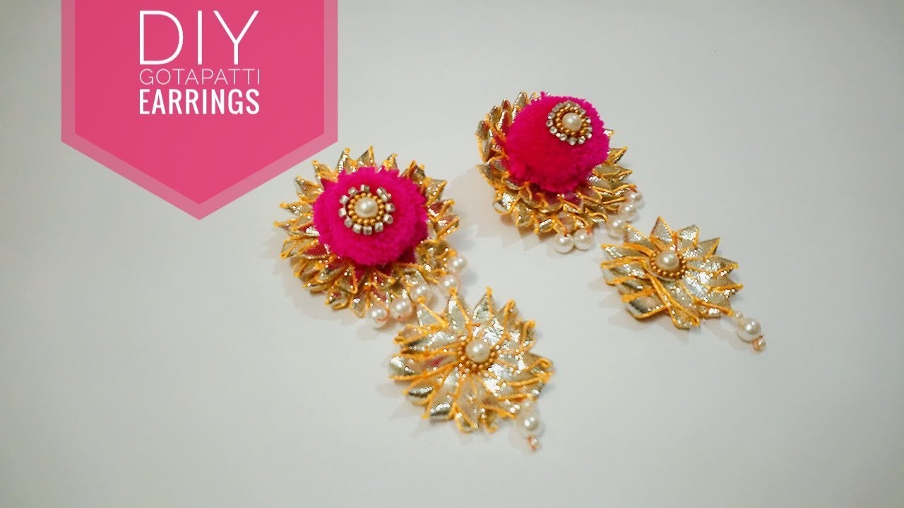 How to Make Gota patti Earrings at Home | DIY GotaPatti Earrings | Art & Creativity ❤